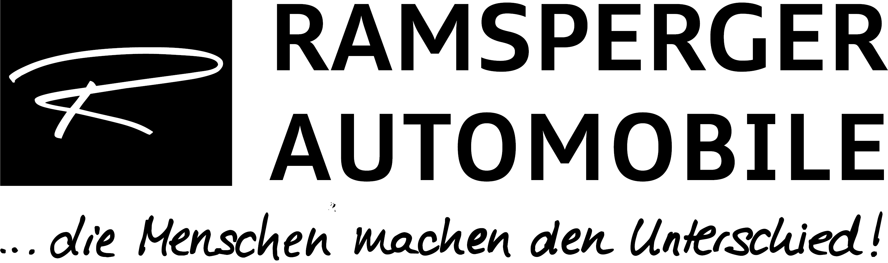 Ramsperger Logo links sw mit Claim